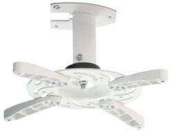 VIVOLINK - Heavy-Duty Projector Ceiling Mount with Tilt – Fixed Length – 15.5cm - For Pitched or Flat Ceiling - Max Loading Capacity: 15kgs - White