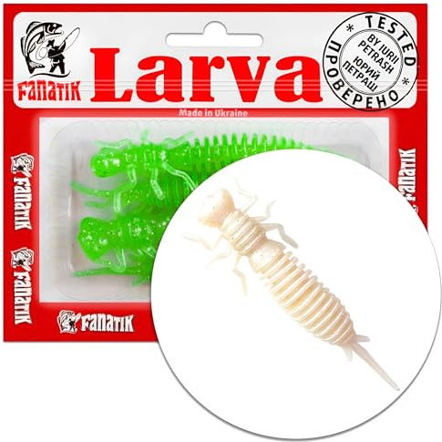 Gummiköder FANATIK Larva Aroma | Barsch Hecht Zander Döbel | 4-11cm, 0.5g - 11g | Gummifisch Jig Soft Bait Lure Kunstköder Angeln Köder Baits Lures Softbait