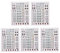 5 Blatt Aufkleber Wasser Decals Anime Figur Puppen Auge Paster, 149x115mm