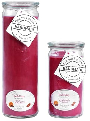 Candle Factory Kerzen-Set Glühwein Big + Mini Jumbo Duftkerze Dekokerze altrot