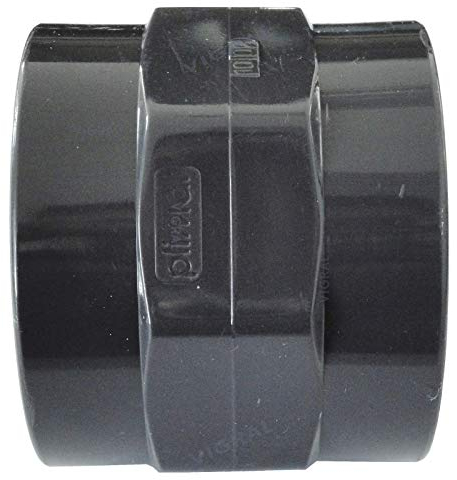 Plimat PVC Klebefitting 50 mm T-Stück Bogen Rohr Winkel Muffe Kappe Verschraubung (PVC Gewindemuffe - 50mm x 1 1/2 Zoll)