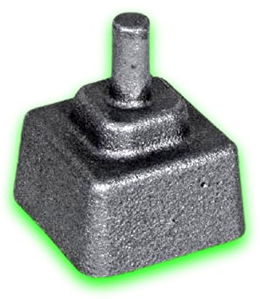 Déco fer Forgé- CRAPAUDINE FONTE-A SCELLER 66 mm par 55 mm-Porte Portail Portillon Battant-1 Pieces CARRÉ pour Tube- Axe Tige diam 12 mm-Interieur Exterieur Utilisation Facile Garantie Confort Robuste