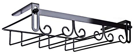 Dittzz Porte-Verre à Vin Suspendu - Insert Support de Verre - Holder de Verre de Vin Stemware en Rack- sans Perçage,3 Rails