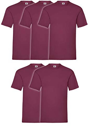 Fruit of the Loom Men's T-Shirt (Pack of 5), burgundy, L