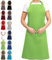 EllaTex Damen/Herren/UNISEX Schürze Kochschürze Kellnerschürze Bistroschürze Küchenschürze Grillschürze Latzschürze 100% Baumwolle, Farbe: Apfelgrün
