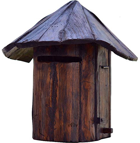YUESFZ Mailboxs Retro-Briefkasten Im Innenhof, Regenfester Briefkasten Mit Großer Kapazität Für Den Außenbereich, Kreative Pilzstatue des Gartens (Color : Brown, Size : 34 * 32cm)