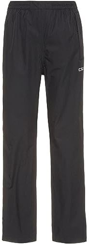 CMP - Regenfeste Damenhose mit durchgehenden seitlichen Reißverschlüssen, Schwarz, C23