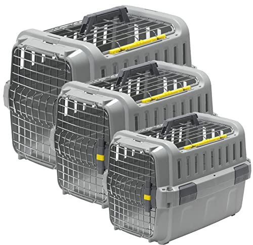 CAT CENTRE Pet Transporter Carrier Crate Two-Door Travel Basket 3 Sizes