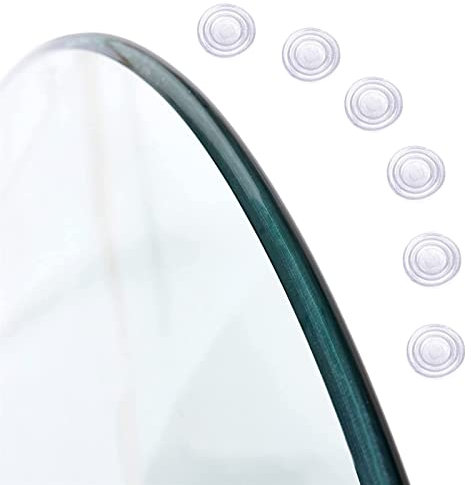 KDLKCT6 Plateau De Table Rond en Verre, Dessus De Table en Verre Trempé, Ø 40cm•45cm•58cm•66cm•78cm•80cm, Épaisseur 9 Mm, Transparent Bords Polis Meuble, Facile À Nettoyer