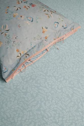 Pip Studio Spanbettlaken Leafy Blau Grau 100x200/220