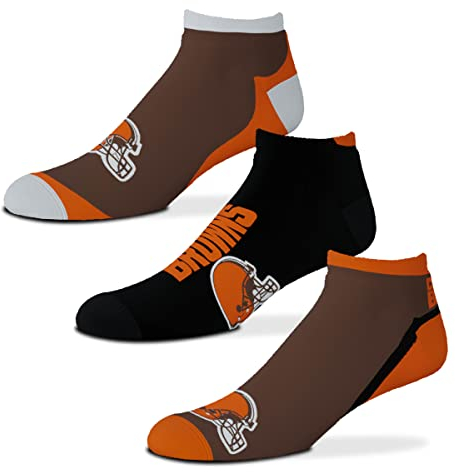 For Bare Feet Socken 3er Pack - Motiv: Cleveland Browns - NFL - Flash - Grösse: L