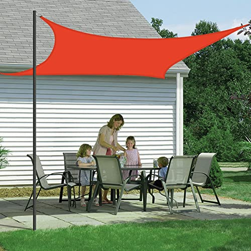 Sonnensegel Regenfest und Wasserdicht mit UV Schutz, Quadrat 4x4m, Sonnensegel für Balkon Garten Terrasse Sonnenschutz Sichtschutz Windschutz Wasserfest Wetterfest - Orange