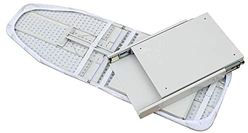 Ironing Board Retractable Pull Out Ironing Board 180 Degree Rotation Foldable Ironing Board with Heat Resistant Cover Wall Drawer Mounted Space Saving,Lightweight Iron Board Rack， Foldable Ironing Sta
