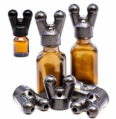xleathers XTRM SNFFR der sensationelle Aroma Bernstein Flaschen Schraub Dreh Aufsatz auf deine Flasche (Set Double Small + Double Large Black); Anzahl Der Teile: 1, 1.0 stück