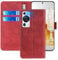 FMPCUON Etui Coque pour Huawei P60 Pro,[Housse en Cuir PU Premium] [Pochette de Portefeuille] [Etui à Rabat],avec Fentes pour Cartes pour Huawei P60 Pro,Rouge