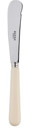 SABRE PARIS - Buttermesser 20cm - Pop - Rundes Buttermesser für Butter, Honig, Marmelade - Edelstahl & Acryl - Spülmaschinenfest - Elfenbein