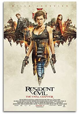 VZRSQZK Filmposter Resident Evil, dekoratives Gemälde, Leinwand-Wandposter und Kunstdruck, modernes Familienschlafzimmer-Dekor-Poster, 20 x 30 cm