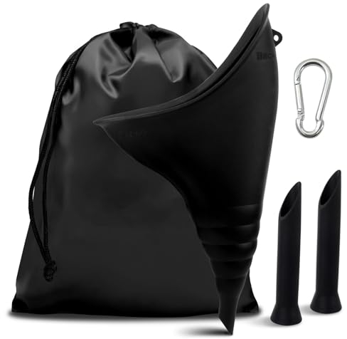 GWAWG Orinatoio Portatile Donna Pipi Donna in Piedi Orinatoio Portatile per Donne Riutilizzabile per attività All'aperto Campeggio Escursioni Viaggi, Nero