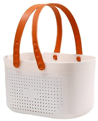 Hrippy Tragbarer Dusch-Caddy-Korb, Kunststoff-Badezimmer-aufbewahrungskorb Griffen, Hohler Drainage-aufbewahrungsbehälter, Toilettenartikel-Organizer