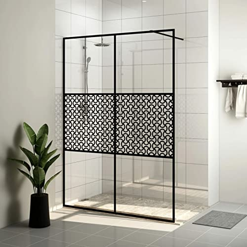 CIADAZ Duschwand für Begehbare Dusche mit Klarem ESG-Glas 140x195 cm, Duschrückwand, Duschabtrennung, Glaswand Dusche, Duschglaswand, Duschtrennwand - 151032