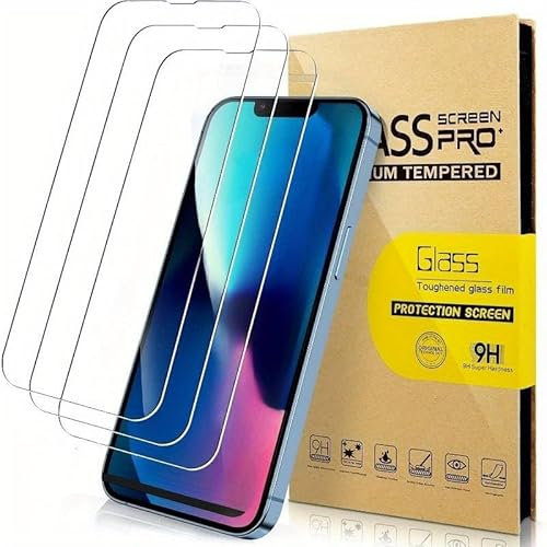 Oprimio 3X Panzerglas für iPhone 13 Pro - Vollbild Displayschutz mit Rahmen-Installationshilfe, 9H Härte, Bläschenfrei, Beeinträchtigt Nicht das Hüllenpassform, 3 Stück