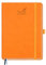 BEZEND Kalender 2025 Buchkalender A5 1 Woche 2 Seiten | Terminplaner 2025 Wochenplaner mit 100 g/m² Papier & Monats-Register | Planer & Terminkalender mit PU-Leder Hardcover - Orange