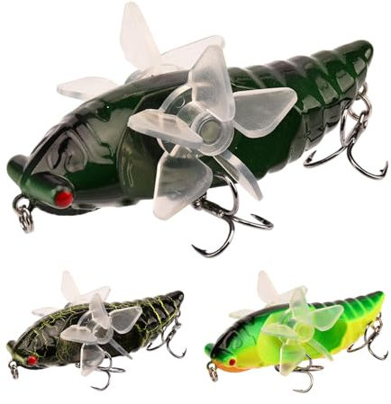 Barsch-Angelköder, holografische -Augen, Harte Köder, Zikadenköder, Simulationsfischer-Zikadenköder, Angelausrüstung mit Fischlockstoff, künstliche Zikaden-Angelköder