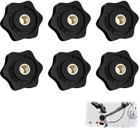 6 M6 Wing Nuts - For Plastic & Brass Star Nuts, Machinery, Furniture, Tools & Fitness Equipment (32mm*10.5mm*5.5mm*16mm)