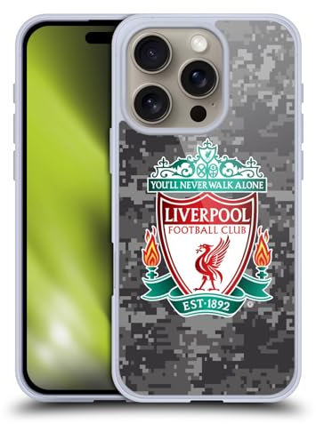 Head Case Designs Offizielle Liverpool Football Club Sway Farben Wappen Digital Camouflage Gelhülle [Militärischer Schutzgrad] Kompatibel Mit Apple iPhone 16 Pro Und Kompatibel Mit MagSafe