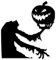 AKTOUR Streifen Aufkleber Auto Hexenhut Narbe Mund Türaufkleber Für Halloween-Party Indoor Outdoor Dekoration Fischschuppen Aufkleber (F8-Black, 50x46.5cm)