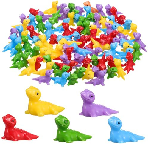 Toyvian 100 Pièces Mini Animal en résine Animaux Miniatures Figurines à Cacher Mini Figurine de lézard Mini Figurines d'animaux Mini décorations de Jardin Mini Ornements de lézard