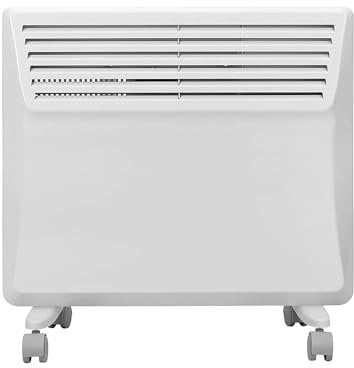 Devola Electric Panel Heater Low Energy Wall mounted Radiator 750W, Eco Warm Energy Efficient Technology, Floor stand & wall mount, Adjustable Thermostat with Programmable Timer, Lot 20, DVS750W