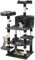 CALIYO Kratzbaum, Cat Tree 147cm Hoch, PlüSch Kratzbaum Katze Mit 8 KratzbäUmen 1 Katzenkratzbrett, 2 Plattformen, 1 KatzenhöHle HäNgematte, 2 PlüSchbäLlen, Mehrstufiger Katzenkratzbaum-Design