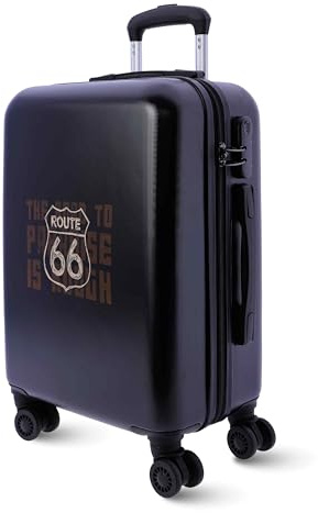Route 66 Cabin Suitcase 55 x 40 x 20 (Extendable) – 33L – Ryanair Cabin Luggage – Airline Compatible – Lightweight and Hard Carry Case – 4 Wheels