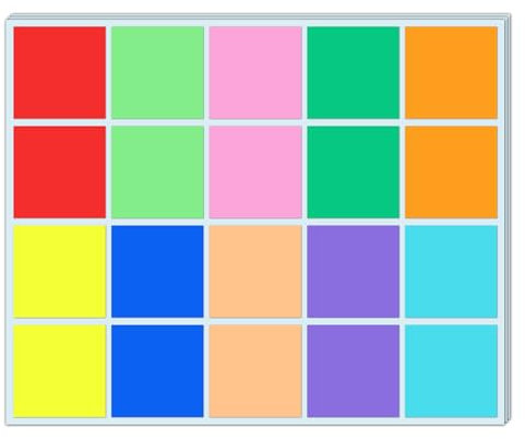 500 Stück, 50 x 50 mm - Etiketten Selbstklebend Bunt, Farbige Aufkleber Umzug, Klebeetiketten zum Beschriften - 10 Farben