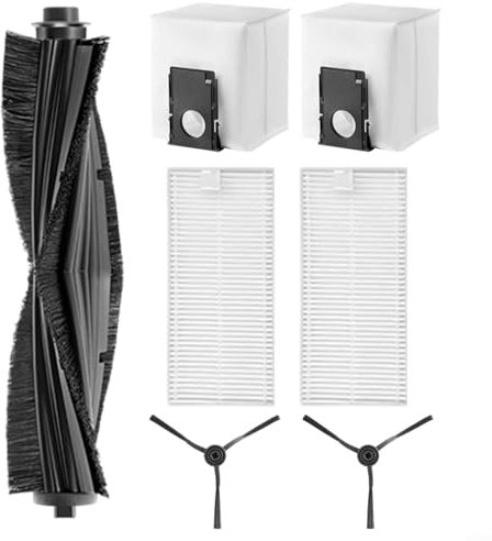 Puupaa Piezas de repuesto para robot aspirador Eureka J20, accesorios, 1 cepillo principal, 2 cepillos laterales, 2 filtros, 2 bolsas de polvo