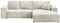 BROMARKT | Sofa mit Schlaffunktion | Schlafsofa Pablo | Ecksofa L-Form Sofa | Modern Design Couch | Kordstoff | Freistehend | mit Bettzeugbehälter | 294x185x85cm | Weiß | Rechts