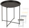 Amago home Beistelltisch Ø 47 H 51 2. Wahl Gartentisch Balkon Tisch Terassentisch rund Metall Farbe schwarz