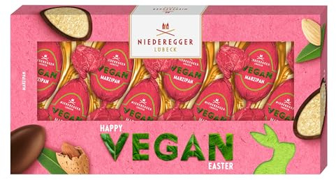Niederegger | Marzipan Eier VEGAN | 1x 100g | Marzipan Eier, umhüllt von Zartbitter-Schokolade | vegane Ostereier | Ostergeschenk Vegan