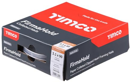 Firmahold Gun Nails Without Gas Framing fit Paslode IM350 + 50mm 63mm 75mm 90mm (FirmaGalv+, 3.1x90-2200 pcs - Plain shank)