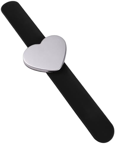 BESPORTBLE Braccialetto a Forma di Cuore in Silicone Resistente Cinturino da Polso Schiaffo per e Adulti Decorazione Mano Quotidiana Facile da Indossare e Rimuovere