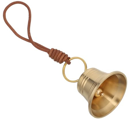 Sonnette Rétro en Laiton, Cloche Suspendue Vintage Décorative | Carillon de Porte, Petite Clochette à Suspendre, Usage Maison Jardin
