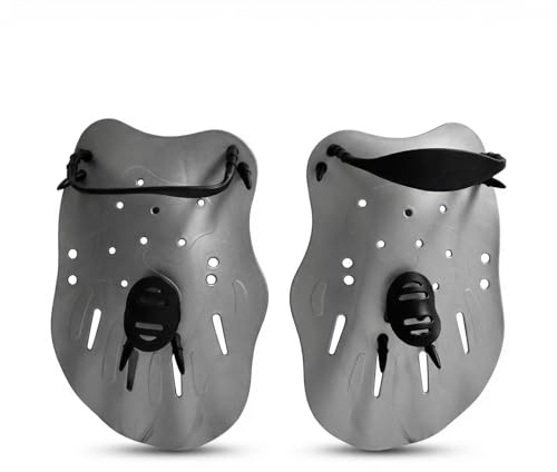 Aletas de Entrenamiento de Natación, Unisex, con Correas de Silicona para la Muñeca, Adecuadas para Niños y Nadadores, Guantes de Natación, Adecuados para Natación Estilo Libre y en Aguas Abiertas