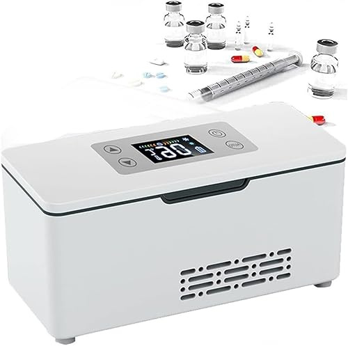 Mini-réfrigérateur/glacière pour stylos à insuline diabétiques, température intelligente de 2 à 8 °C, réfrigérateur médical, glacière de voiture, étui de voyage, double batterie