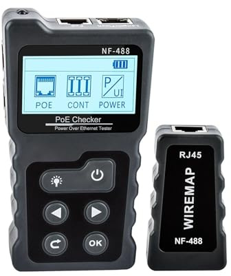 Tester di Rete, Tester di corrente in linea PoE for cavi rete LCD con tester for LAN