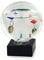 Galileo -Thermometer Glasball 12 cm für Außen- oder Innenraum, analoge, schwimmende Kugeln