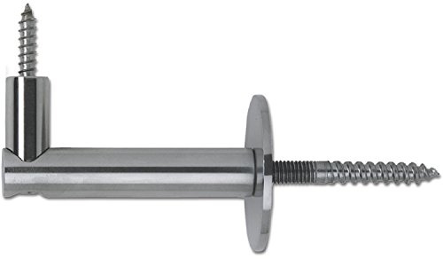 Stiegengriffstütze, Rosetten ø 50 mm, Wandabstand 75 mm, Edelstahl matt