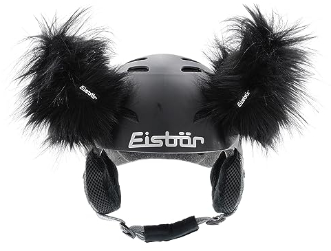 Eisbär Luxury Horns Helmaufkleber Helmsticker Helmdeko Sticker für Skihelm (One Size - schwarz)