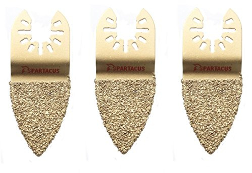 3 x Spartacus 35mm Carbide Multitool Finger Rasp Grout Mortar Remover