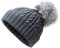 THE NORTH FACE Women's Oh-Mega Fur Pom Beanie, TNF Medium Grey Heather, OS